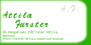 attila furster business card